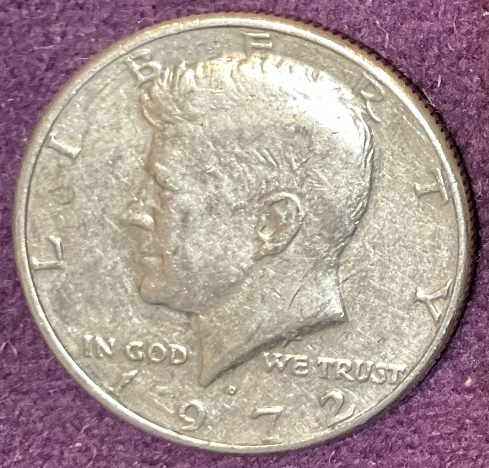Half Dollar JFK 1972 D  coin collectible - Main Image 3