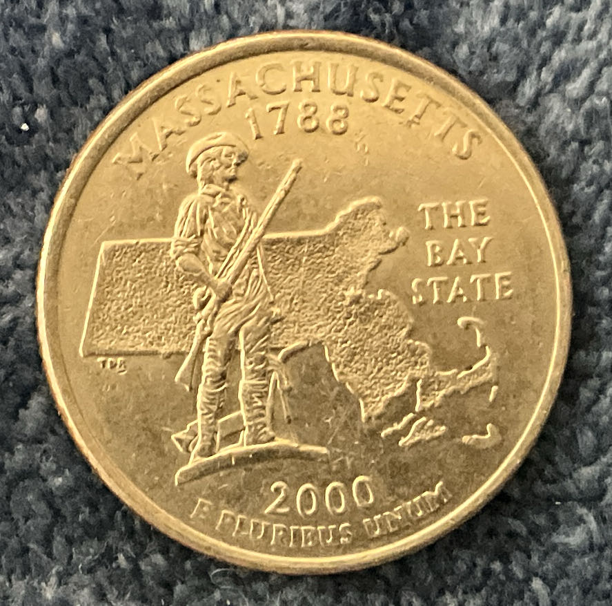 Washington Quarter Massachusetts 2000 D 1  coin collectible - Main Image 2