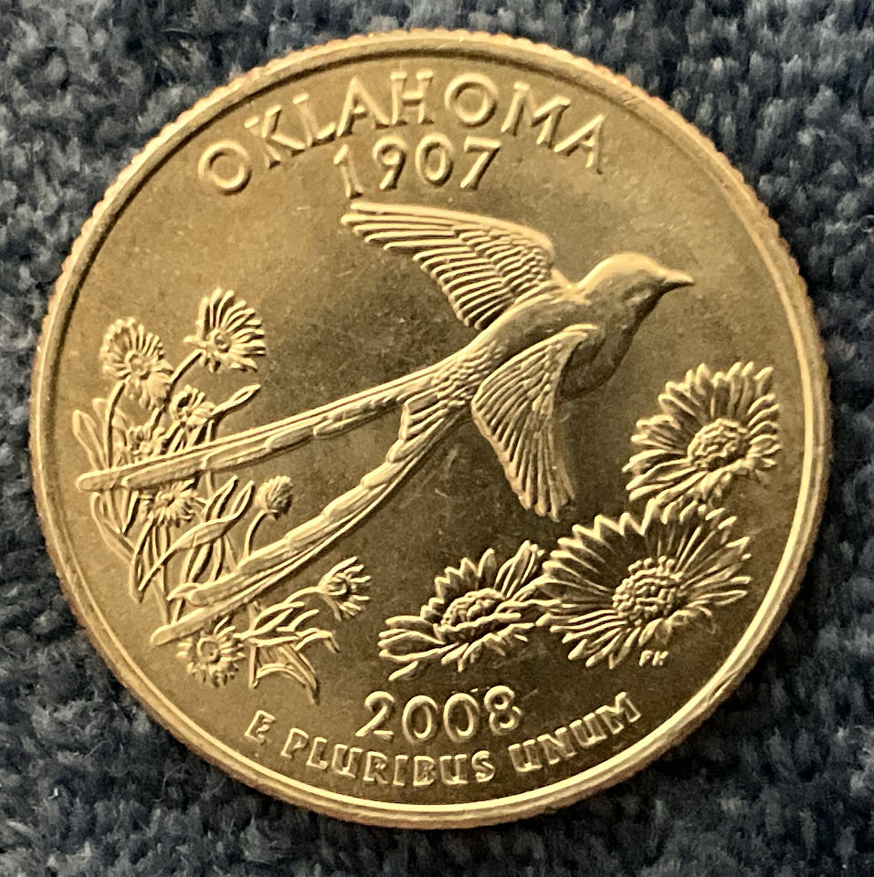 Washington Quarter 2008 D Oklahoma   coin collectible - Main Image 2