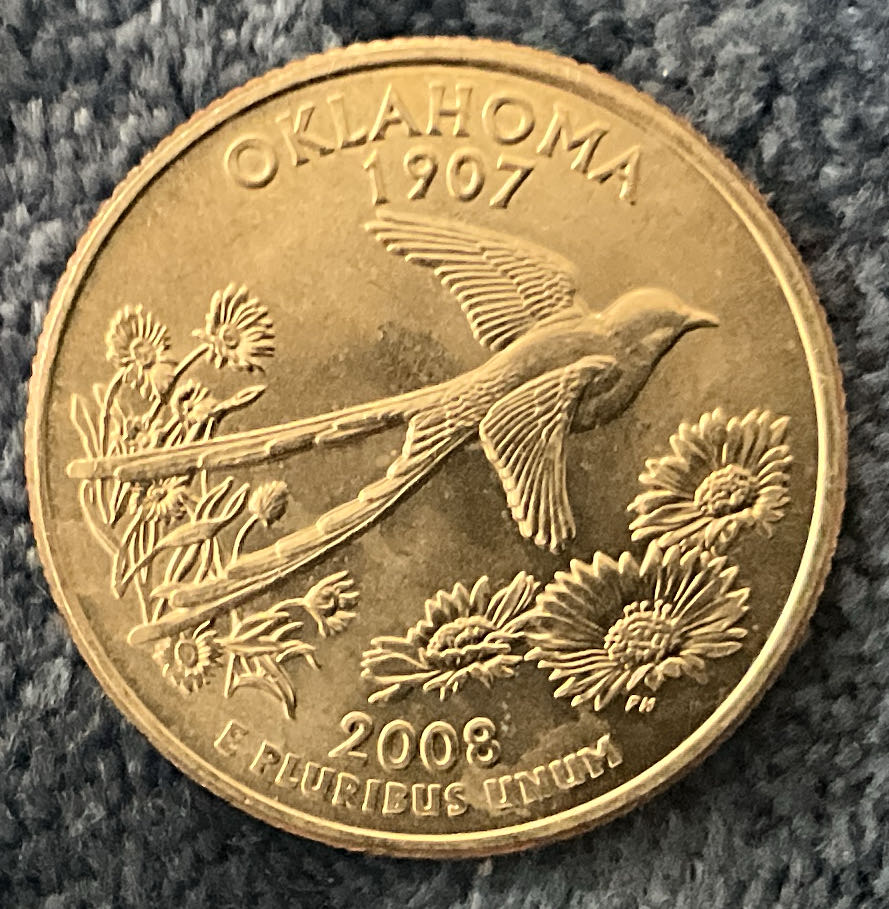 Washington Quarter 2008 D Oklahoma  coin collectible - Main Image 2
