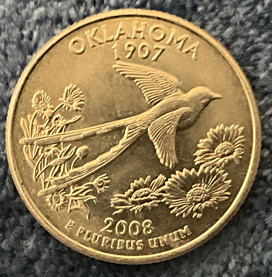 Washington Quarter 2008 D Oklahoma  coin collectible - Main Image 2
