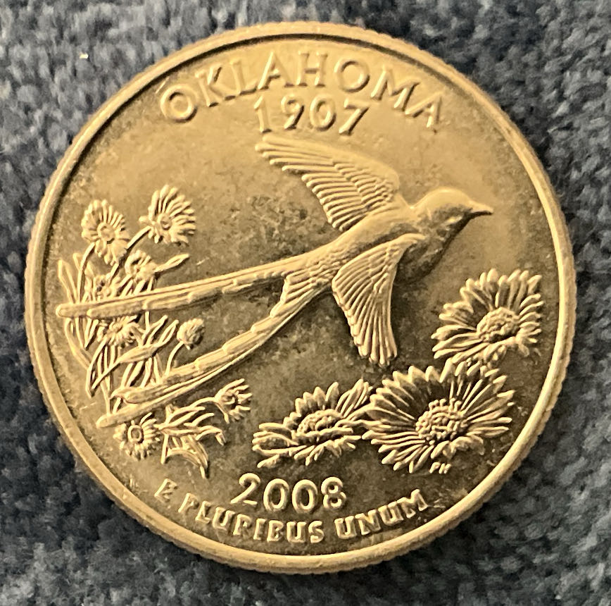 Washington Quarter 2008 D Oklahoma  coin collectible - Main Image 2