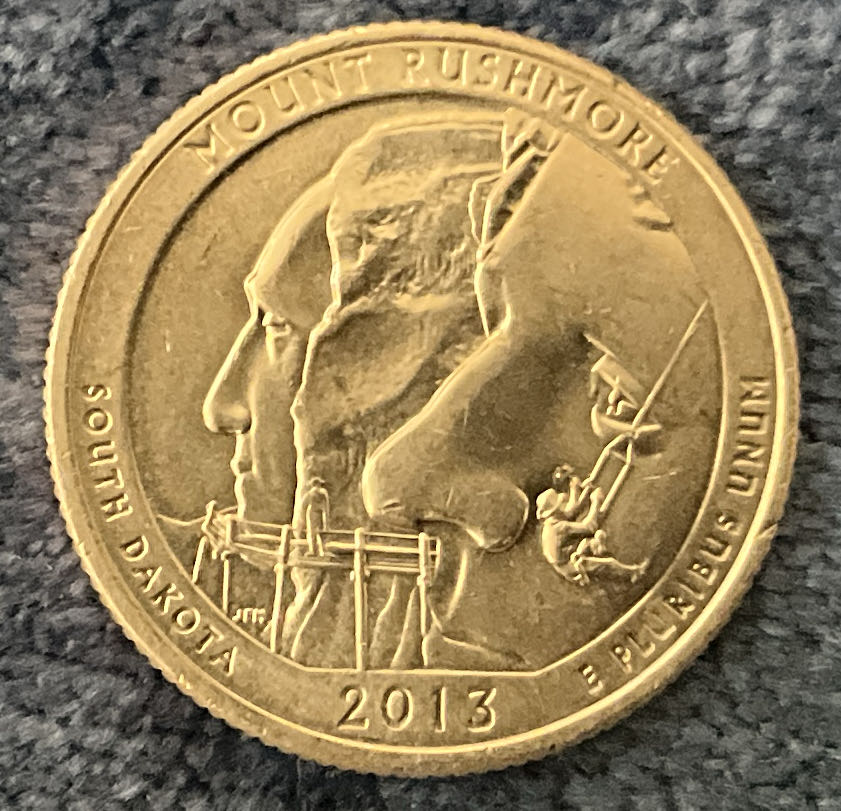 Washington Quarter 2013 D Mount Rushmore  coin collectible - Main Image 2