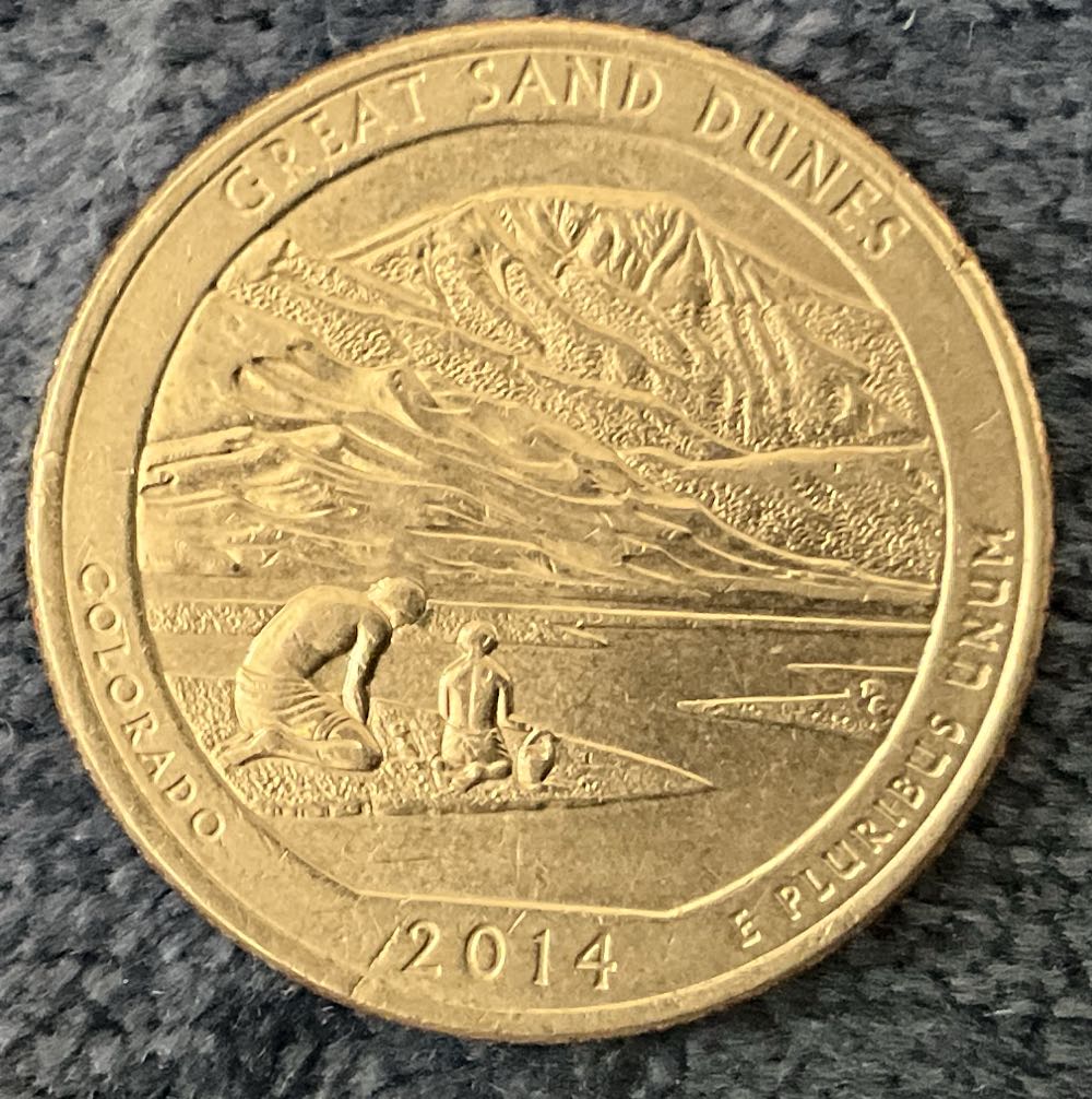 Washington Quarter 2014 D Great Sand Dunes  coin collectible - Main Image 2