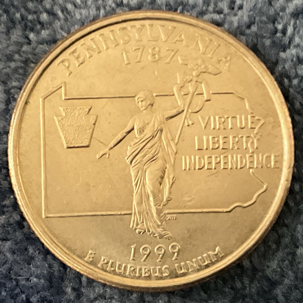 Washington Quarter 1999 P Pennsylvania  coin collectible - Main Image 2