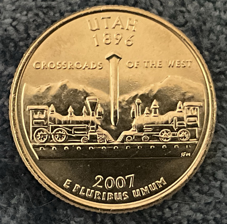 Washington Quarter 2007 D Utah  coin collectible - Main Image 2
