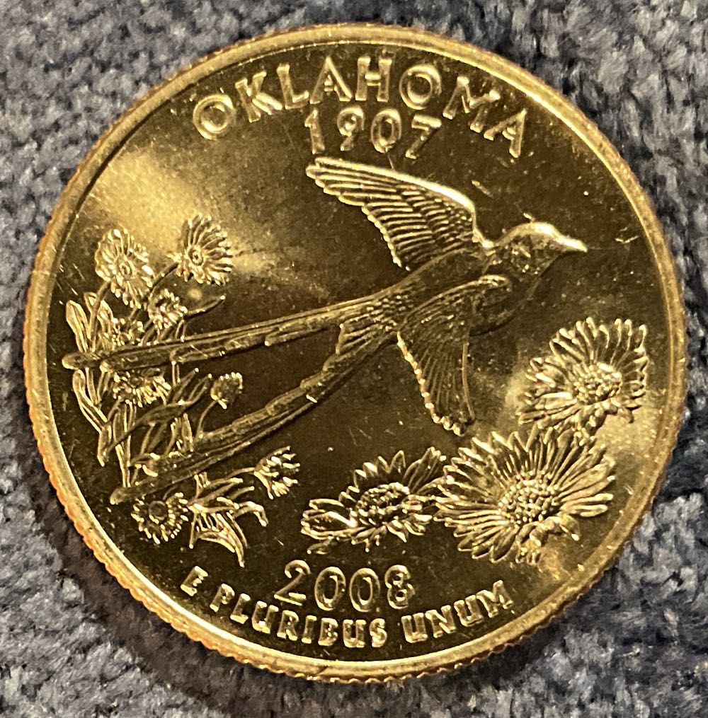 Washington Quarter 2008 D Oklahoma  coin collectible - Main Image 2