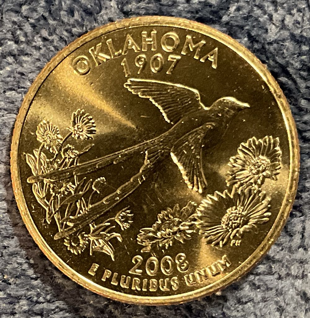 Washington Quarter 2007 D Oklahoma  coin collectible - Main Image 2