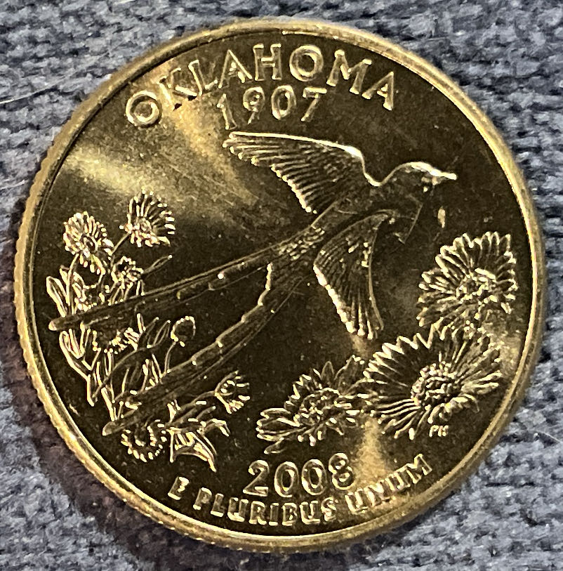 Washington Quarter 2008 D Oklahoma  coin collectible - Main Image 2