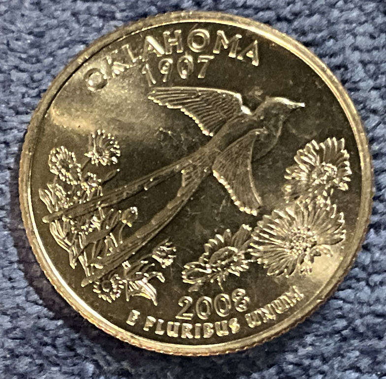 Washington Quarter 2008 D Oklahoma  coin collectible - Main Image 2