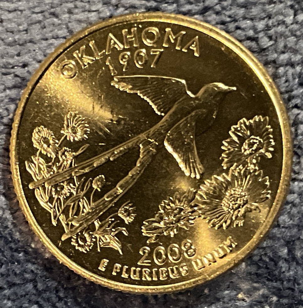 Washington Quarter 2008 D Oklahoma  coin collectible - Main Image 2