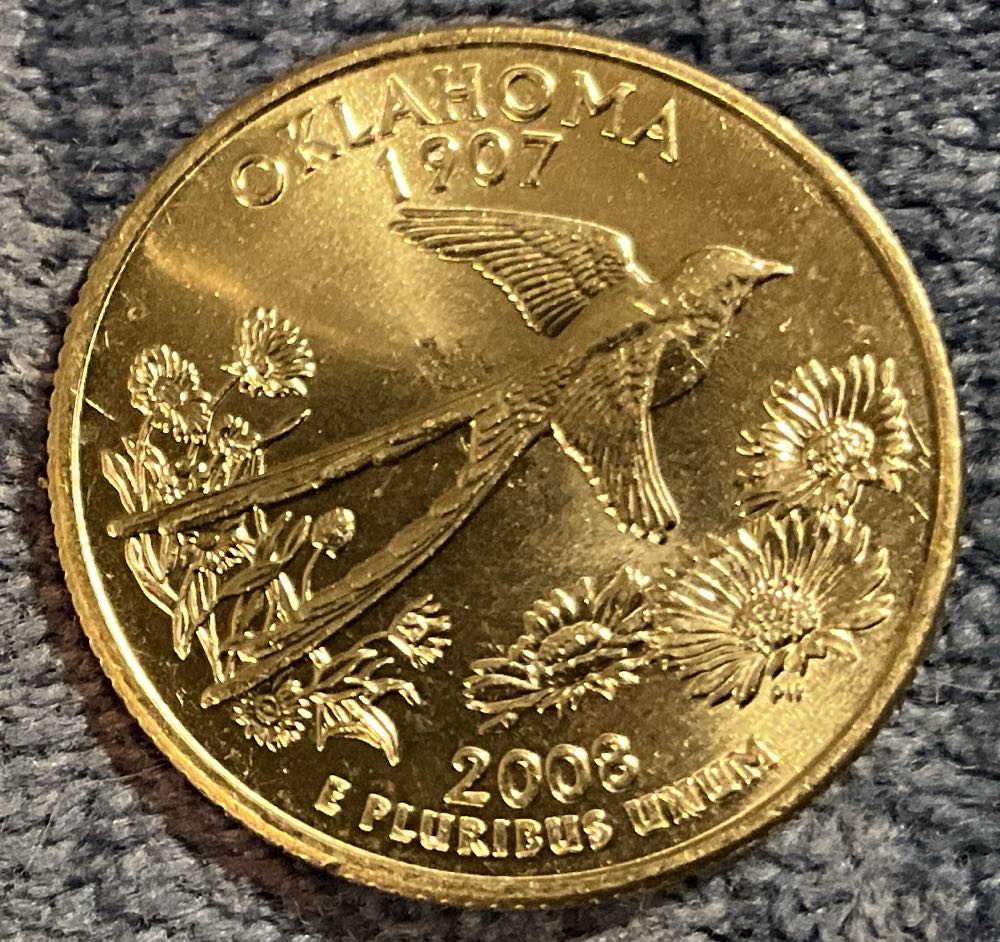 Washington Quarter 2008 D Oklahoma  coin collectible - Main Image 2