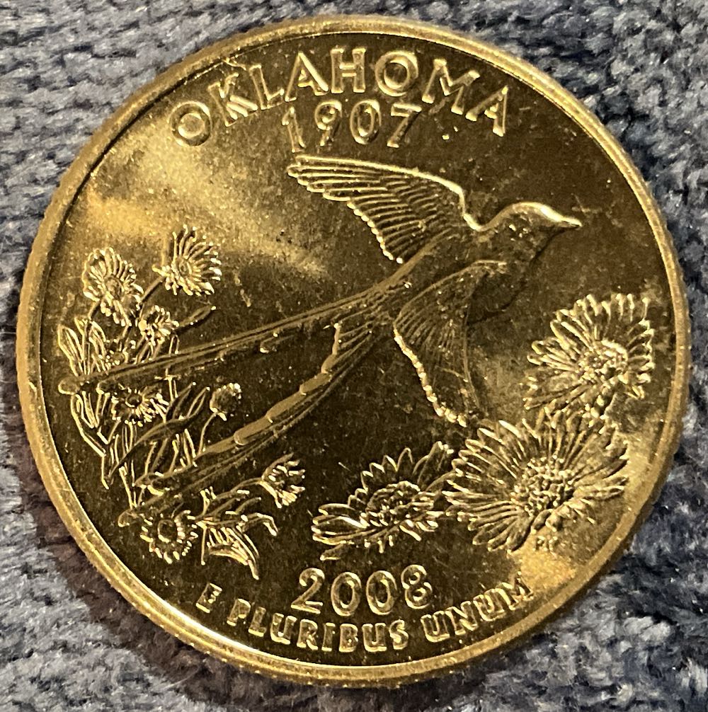 Washington Quarter 2008 D Oklahoma  coin collectible - Main Image 2