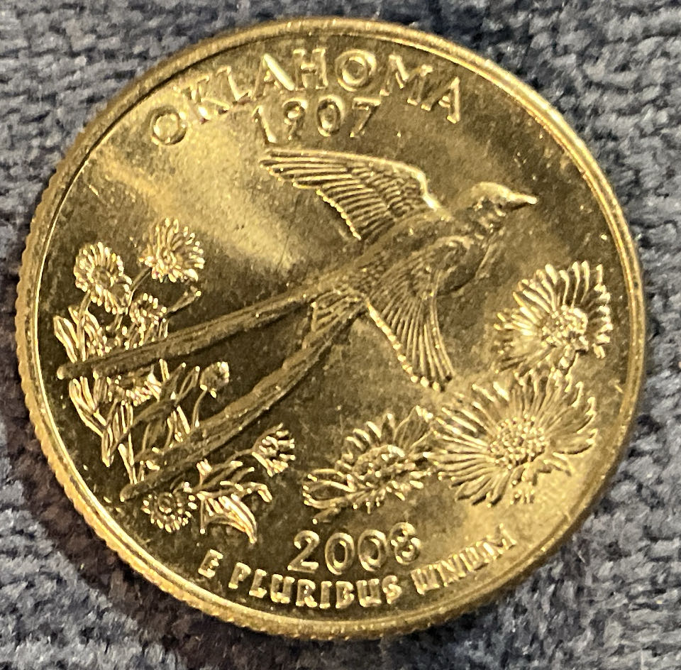 Washington Quarter 2008 D Oklahoma  coin collectible - Main Image 2