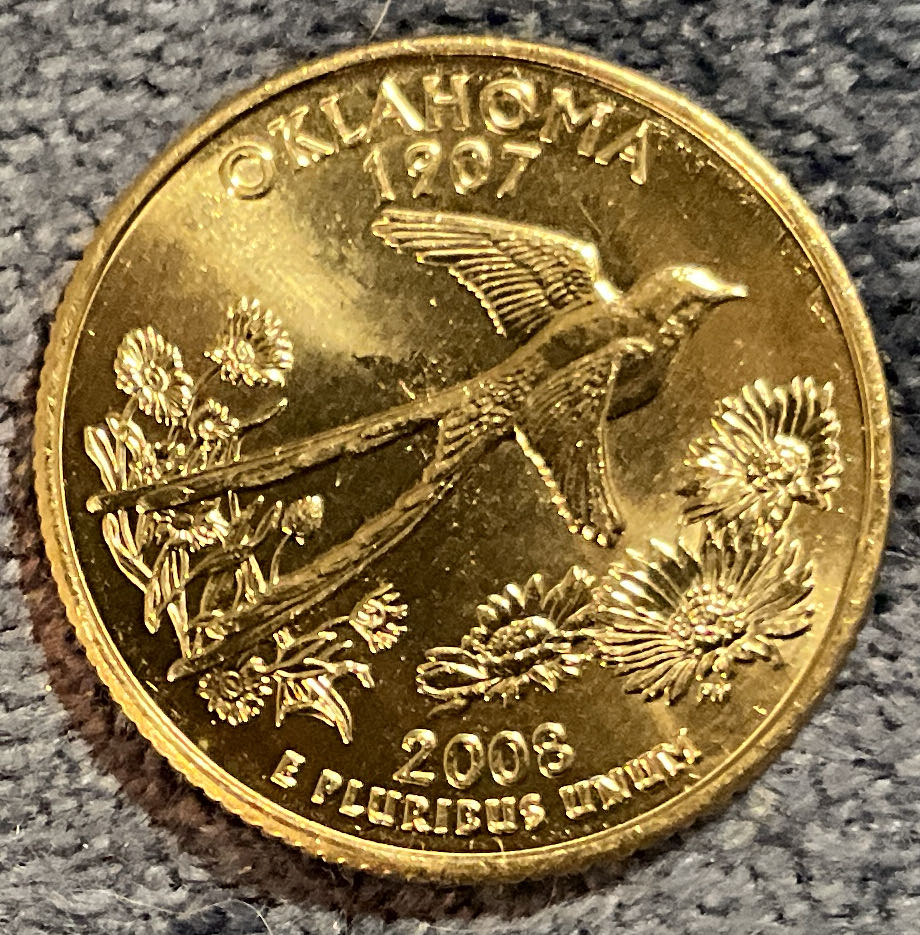 Washington Quarter 2008 D Oklahoma  coin collectible - Main Image 2