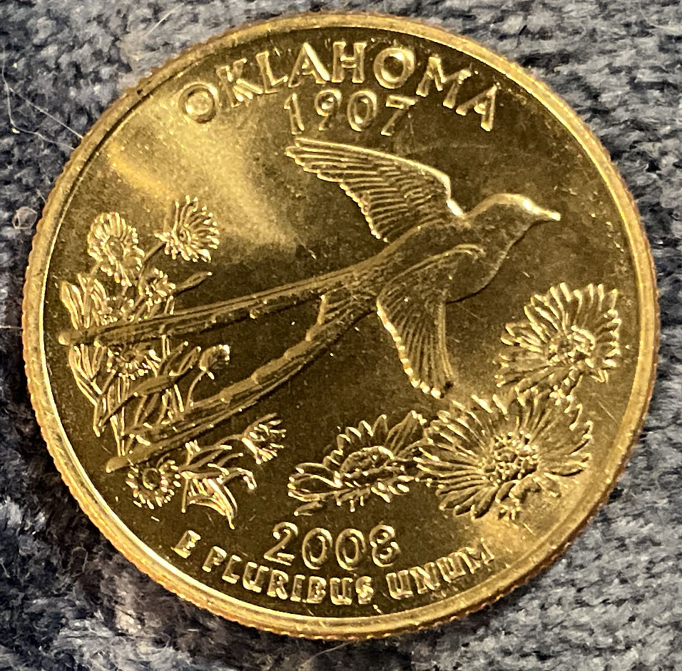 Washington Quarter 2008 D Oklahoma  coin collectible - Main Image 2
