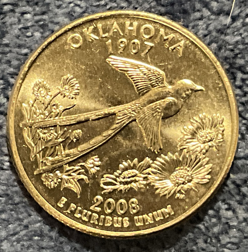 Washington Quarter 2008 D Oklahoma  coin collectible - Main Image 2