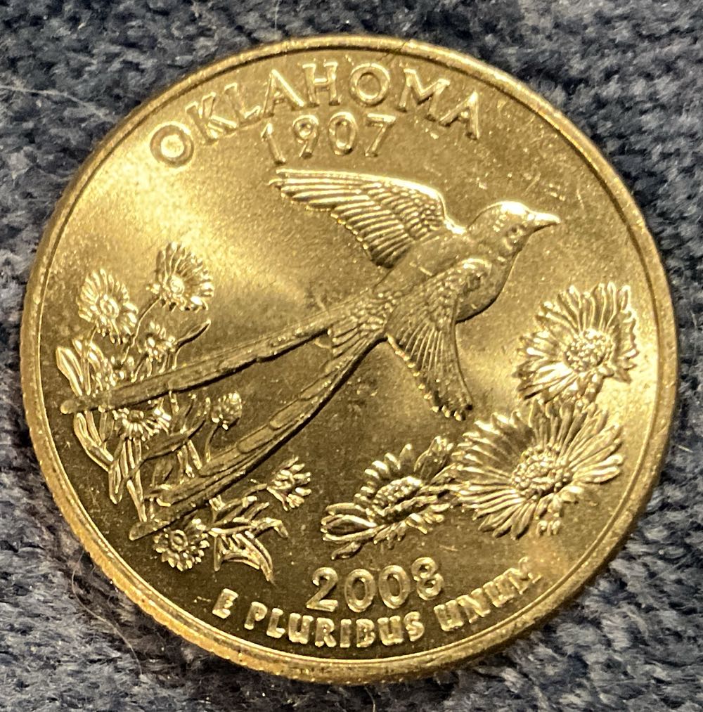 Washington Quarter 2008 D Oklahoma  coin collectible - Main Image 2