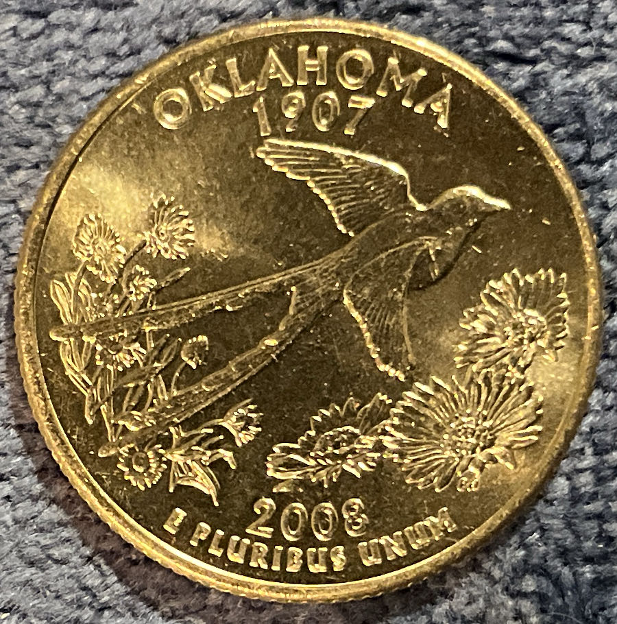 Washington Quarter 2008 D Oklahoma  coin collectible - Main Image 2