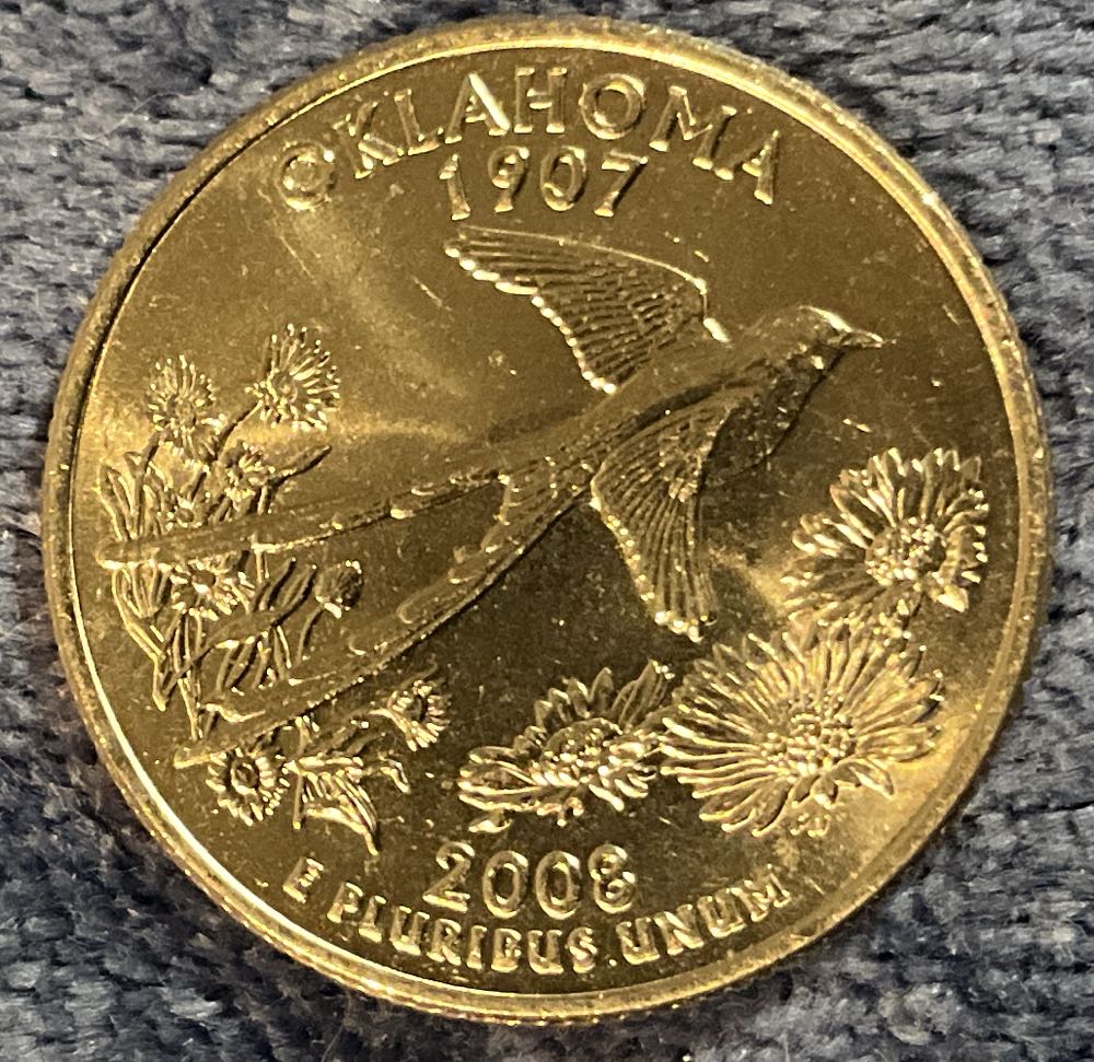 Washington Quarter 2008 D Oklahoma  coin collectible - Main Image 2