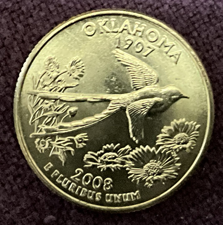 Washington Quarter 2008 D Oklahoma  coin collectible - Main Image 2