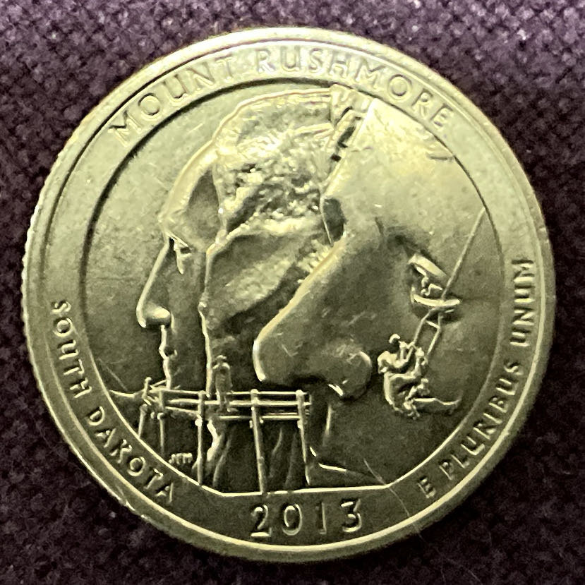 Mount Rushmore NM 2013 (D)  coin collectible - Main Image 2