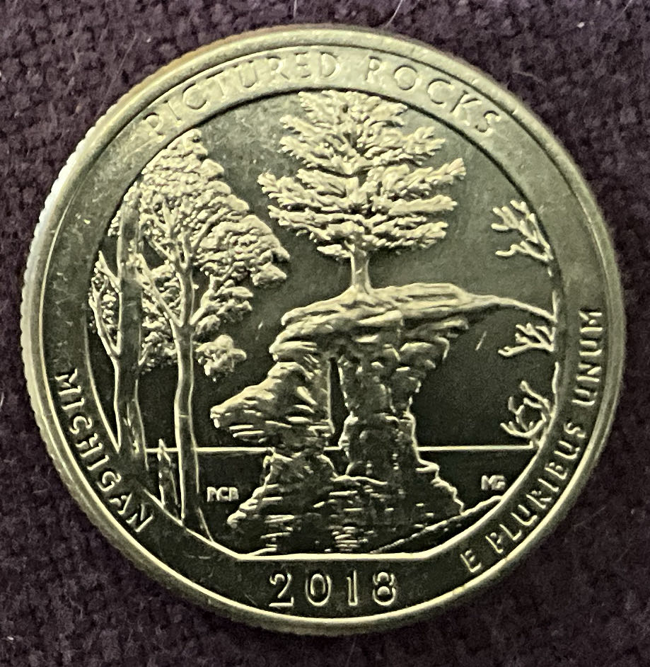 Washington Quarter 2018 D Pictured Rocks  coin collectible - Main Image 2