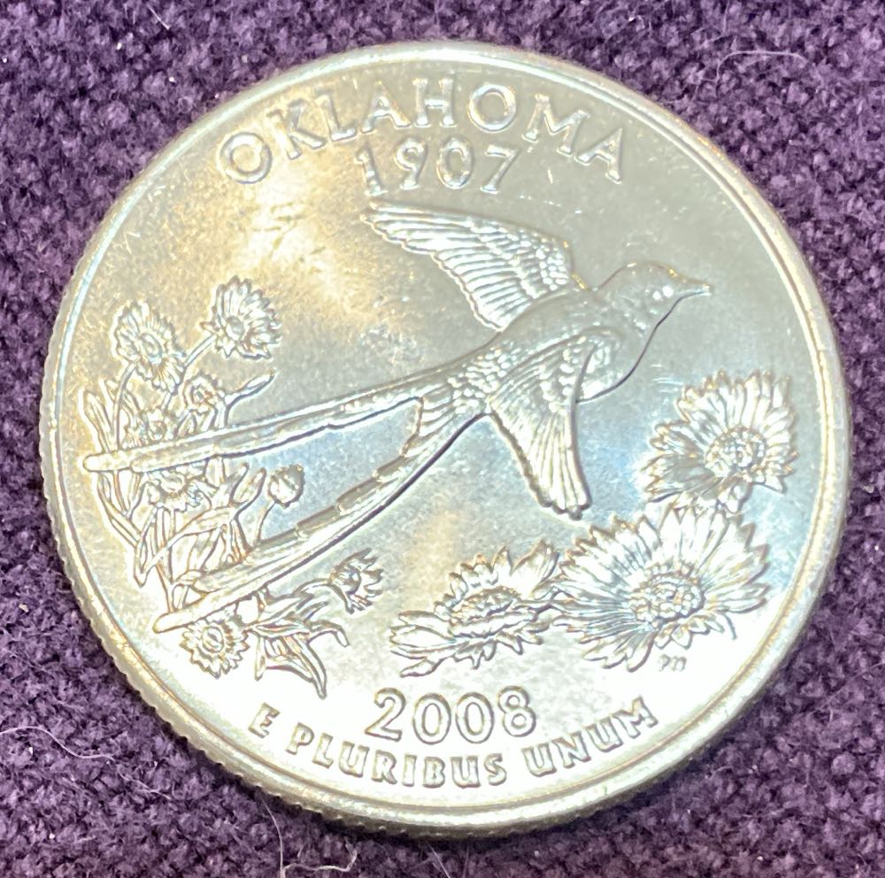Washington Quarter 2008 D Oklahoma  coin collectible - Main Image 2