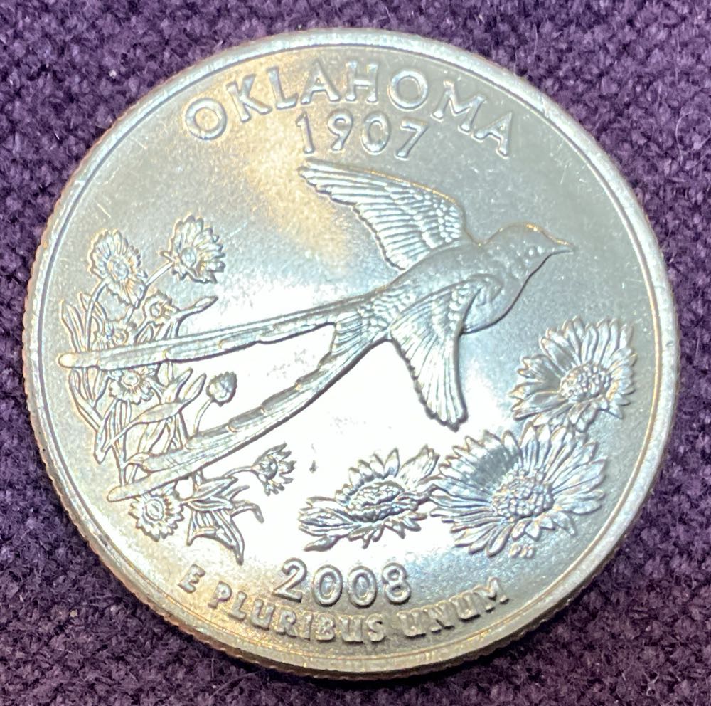 Washington Quarter 2008 D Oklahoma  coin collectible - Main Image 2