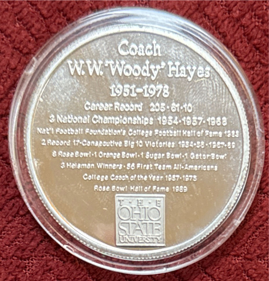 Woody Hayes Silver Coin  coin collectible - Main Image 3