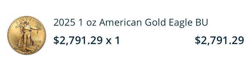 2025 Gold Eagle 1oz  coin collectible - Main Image 3