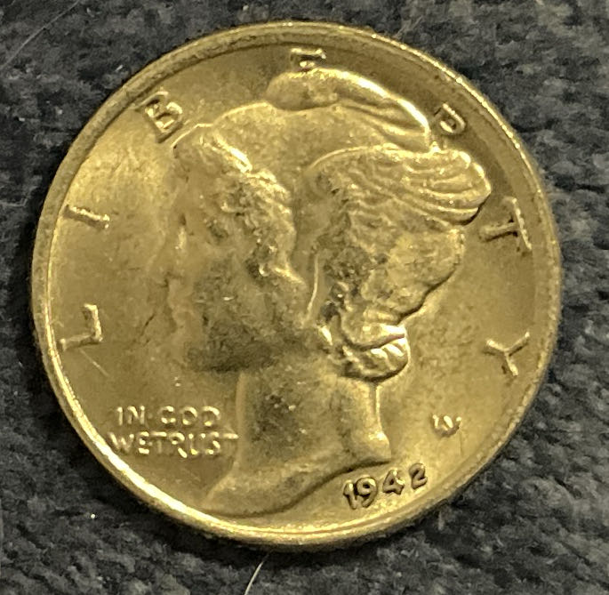 Dime 1942 Mercury W  coin collectible - Main Image 3