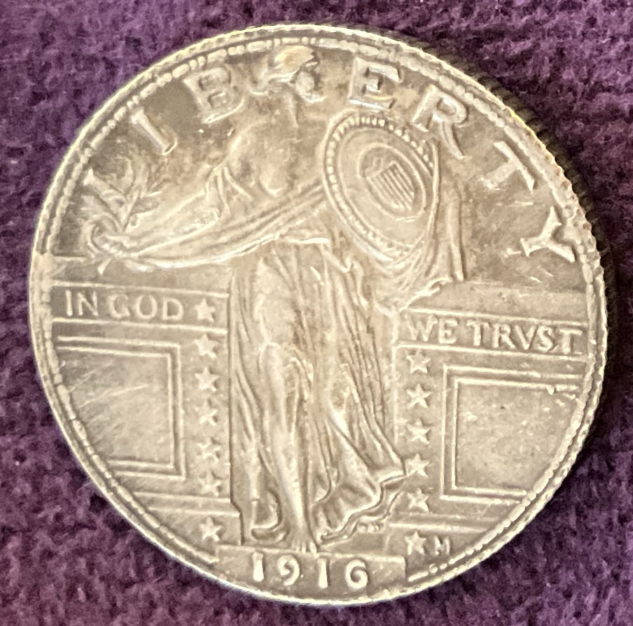 Quarter Standing Liberty 1916 1  coin collectible - Main Image 3
