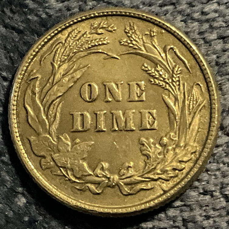 Dime 1892 Barber  coin collectible - Main Image 2