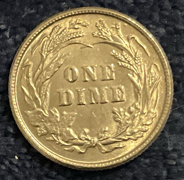 Dime 1892 Barber  coin collectible - Main Image 4