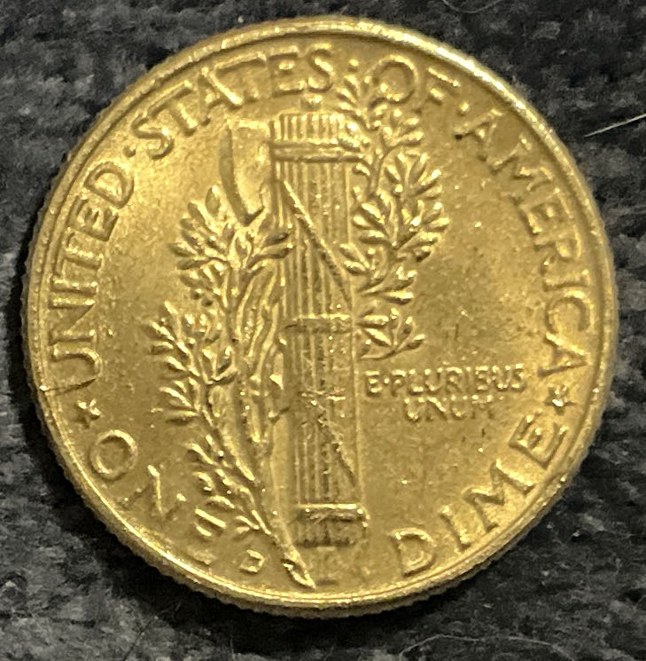 Dime 1916 D Mercury  coin collectible - Main Image 4