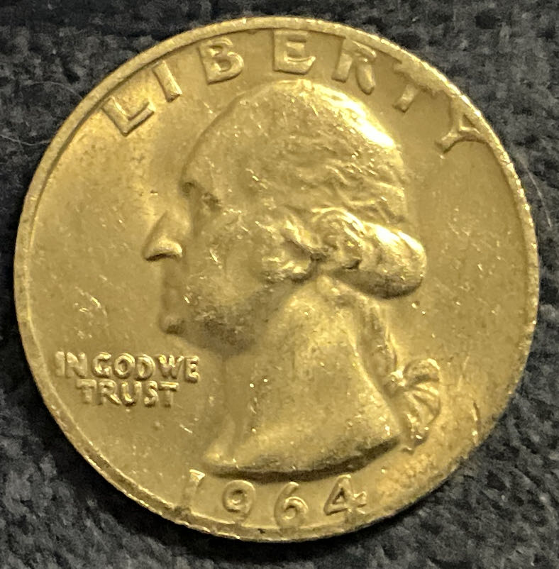 Quarter Washington 1964 D 1  coin collectible - Main Image 3