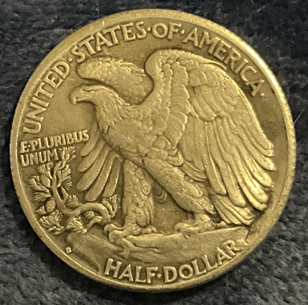 1937 D Walking Liberty Half Dollar  coin collectible - Main Image 2