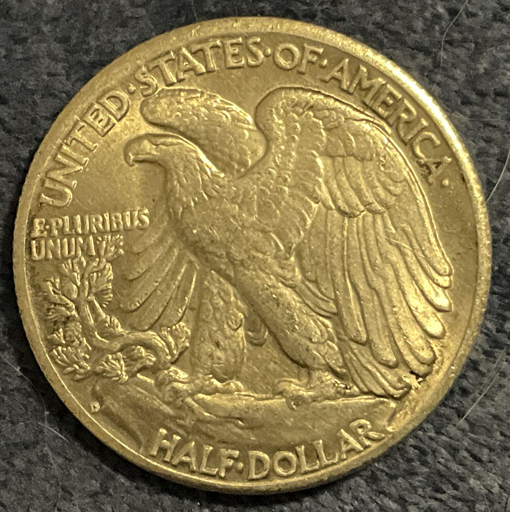 1937 D Walking Liberty Half Dollar  coin collectible - Main Image 4