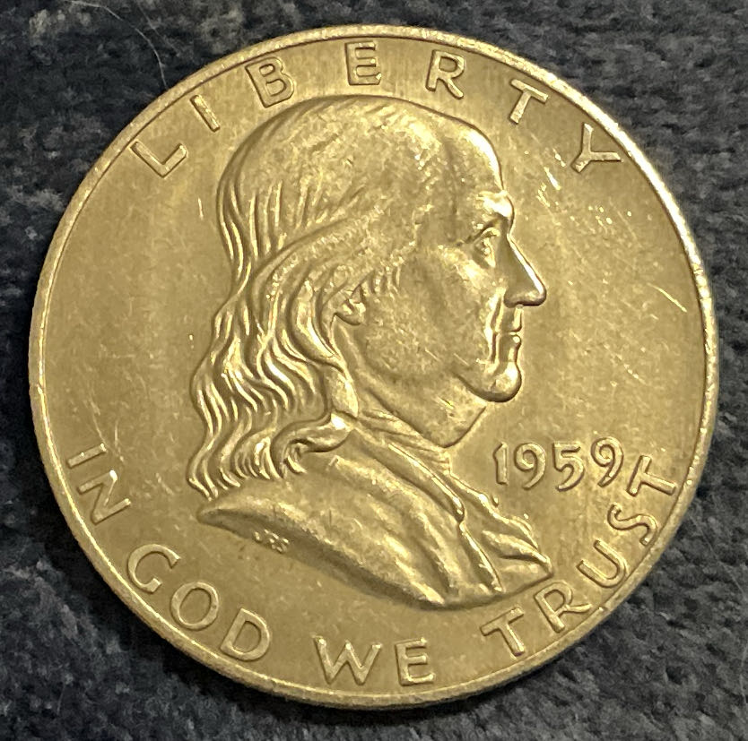 Half Dollar Franklin 1959 1  coin collectible - Main Image 3