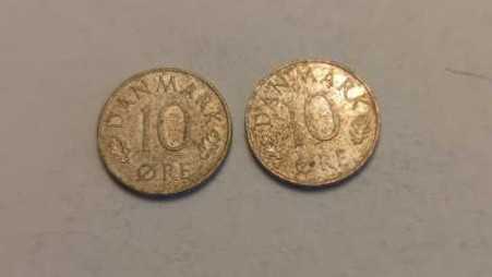 Denmark 10 Ore 1974, 1981 #99  coin collectible - Main Image 2
