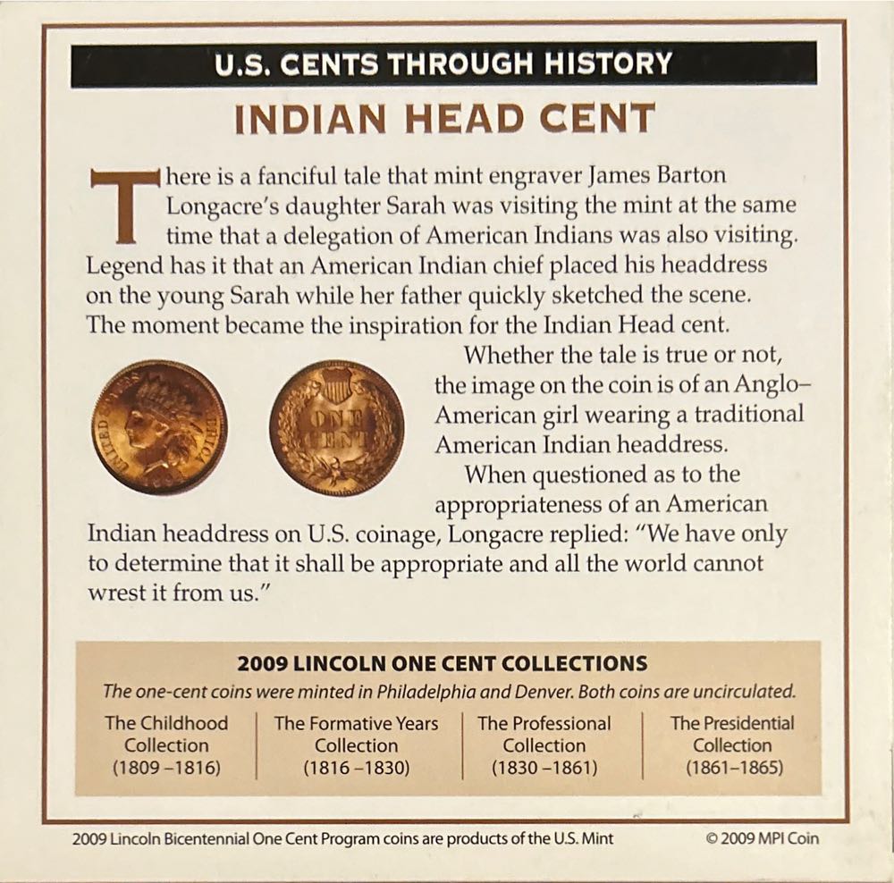 2009 Lincoln One Cent Series Vol. Two  coin collectible - Main Image 2
