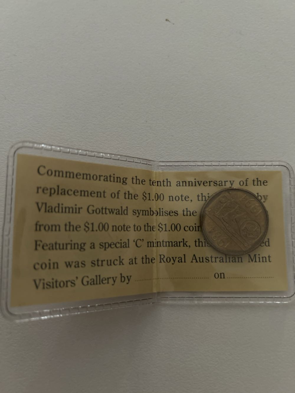 1994 Australian $1 C  coin collectible - Main Image 2