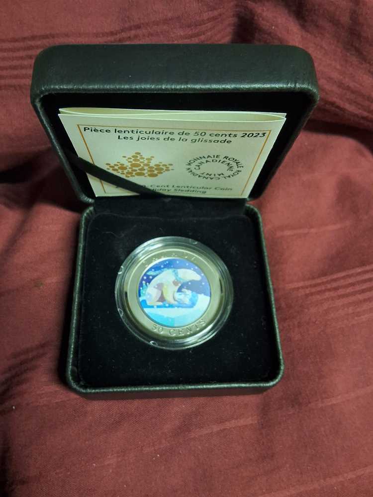 Holiday Sledding Lenticular Coin  coin collectible - Main Image 4