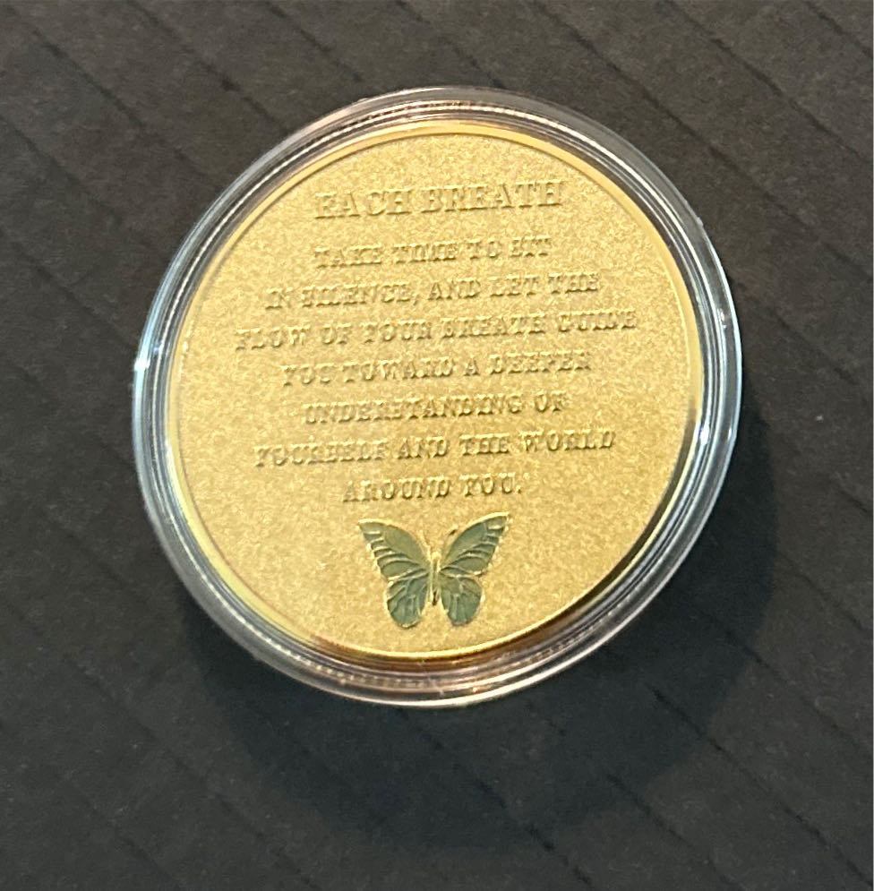 Breathe Calmy Exhale Pressure  coin collectible [Barcode 75966424686] - Main Image 2