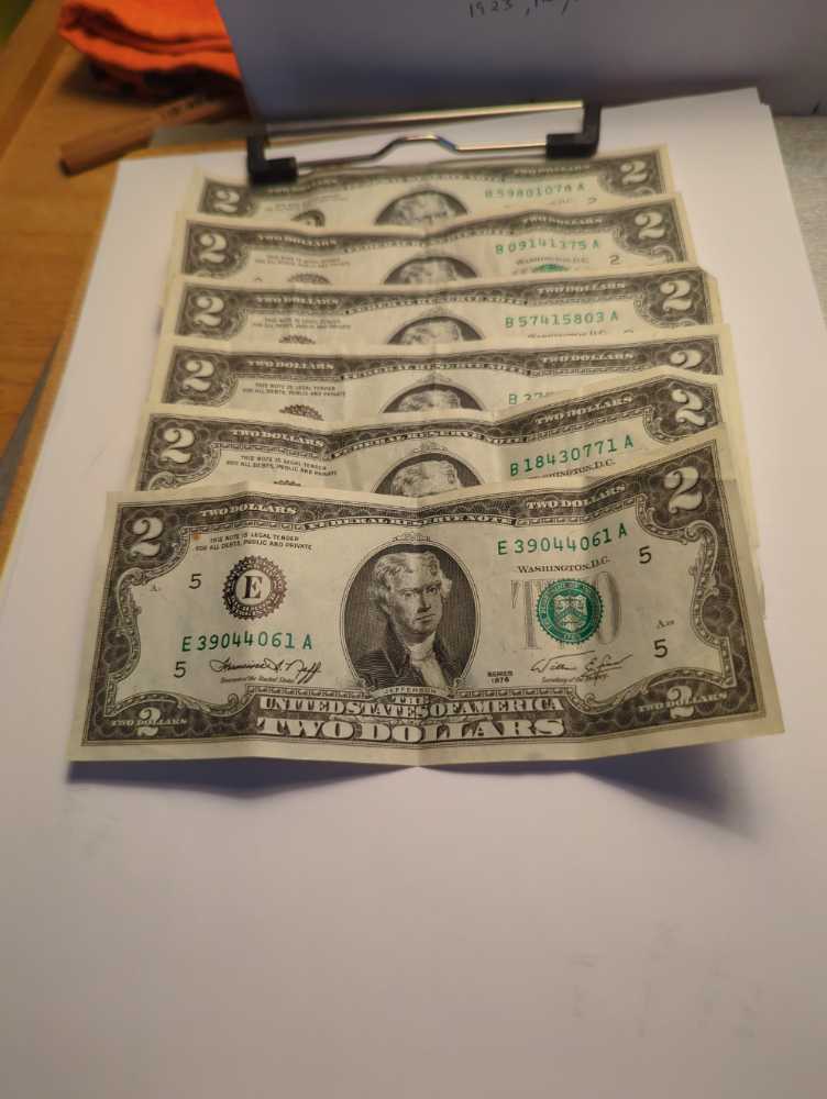 United States 2 Dollar 1928D, 1953B, 1976 (6), #166  coin collectible - Main Image 3