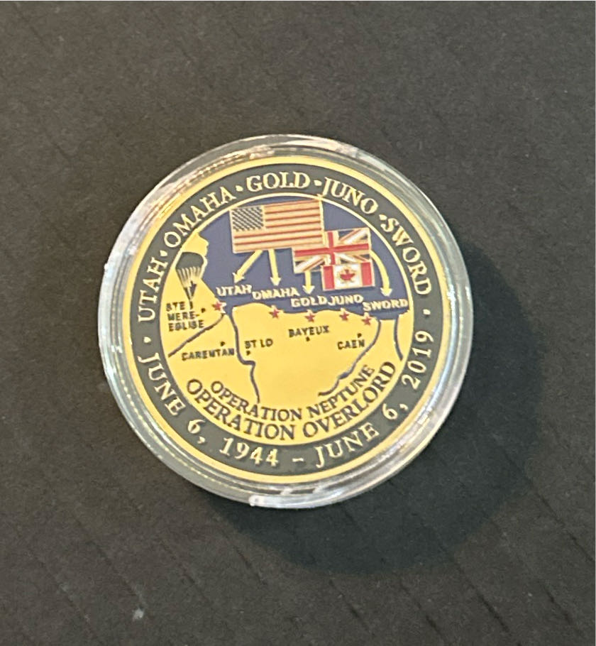 75th Anniversery D-day Normandy France  coin collectible [Barcode 90958897436] - Main Image 2