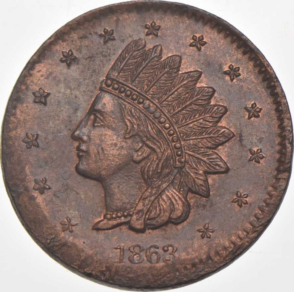 Token 1863 G. Parsons Fire Works 24 John ST. N.Y.  coin collectible - Main Image 2