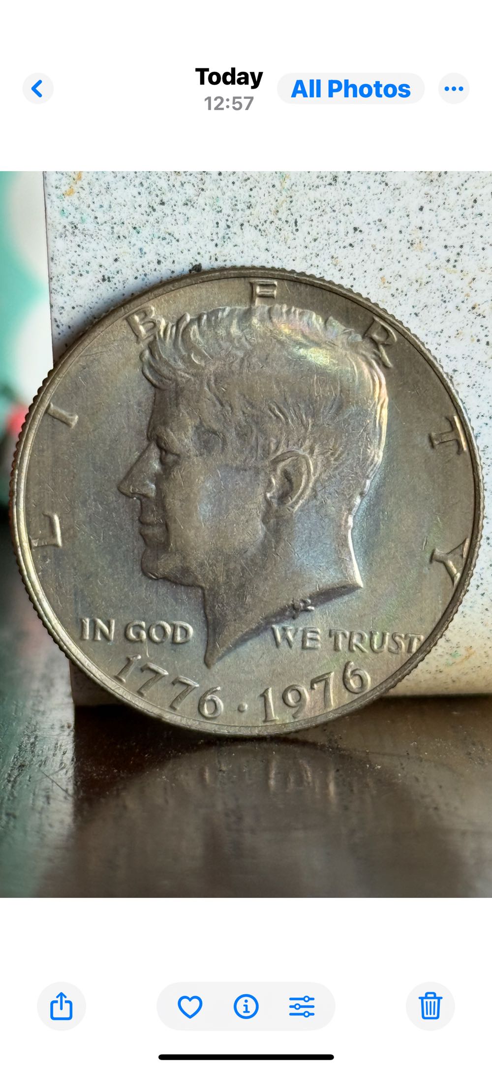 1776-1976 Kennedy Half Dollar Non Mint Mark  coin collectible - Main Image 2