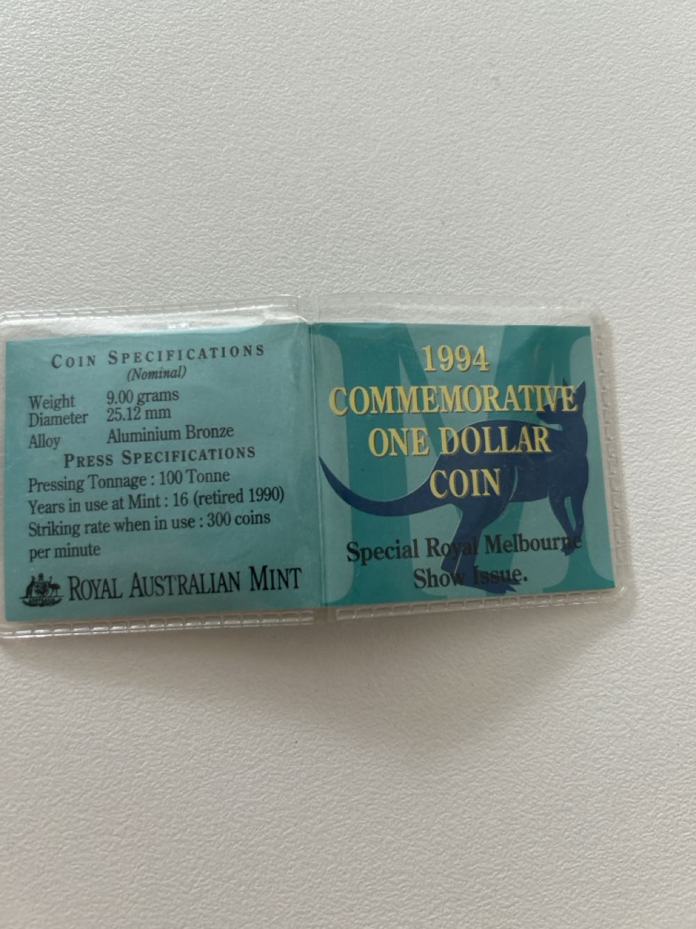 1994 Australian $1 M  coin collectible - Main Image 2